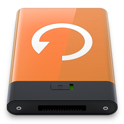 Orange Backup W Icon 256x256 png